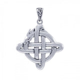 Cari Buzik Dragon in Celtic Knotwork ~ Sterling Silver Jewelry Pendant TPD4041 - Jewelry