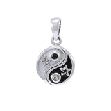 Yin Yang Pentacle Sterling Silver Pendant TPD4274 - Jewelry