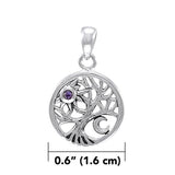 A beautiful surprise in the Tree of Life ~ Sterling Silver Jewelry Pendant TPD4292 - Jewelry