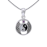 Winged Yin Yang Silver Pendant TPD4308