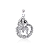 A Beautiful Sterling Silver Ocean Mermaid Pendant TPD4344 - Jewelry