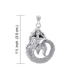 A Beautiful Sterling Silver Ocean Mermaid Pendant TPD4344