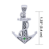 Celtic Anchor Gemstone Pendant TPD4366 - Jewelry
