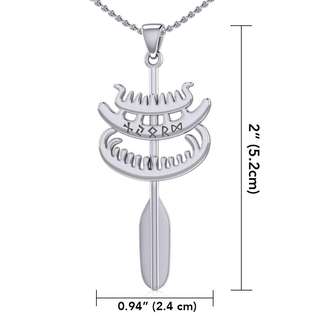 Zodiac Symbol Wheel Silver Pendant TPD870