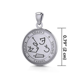 Sigil of the Archangel Cassiel Sterling Silver Small Pendant TPD4584 - Jewelry