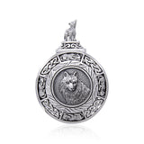Celtic Wolf Medallion Pendant TPD4629 - Jewelry
