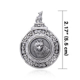 Celtic Wolf Medallion Pendant TPD4629 - Jewelry