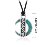 Celtic Crescent Moon Sterling Silver Pendant TPD4675 - Jewelry