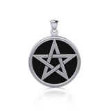 Scrying Divining with Five-Pointed Star Sterling Silver Pendant TPD4754