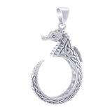 Celtic Accent Seahorse Sterling Silver Pendant TPD4841