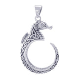 Celtic Accent Seahorse Sterling Silver Pendant TPD4841 - Jewelry