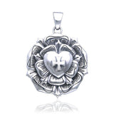 Brigid Ashwood The Rose Heart Cross Silver Pendant TPD485
