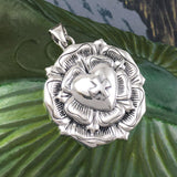 Brigid Ashwood The Rose Heart Cross Silver Pendant TPD485 - Jewelry