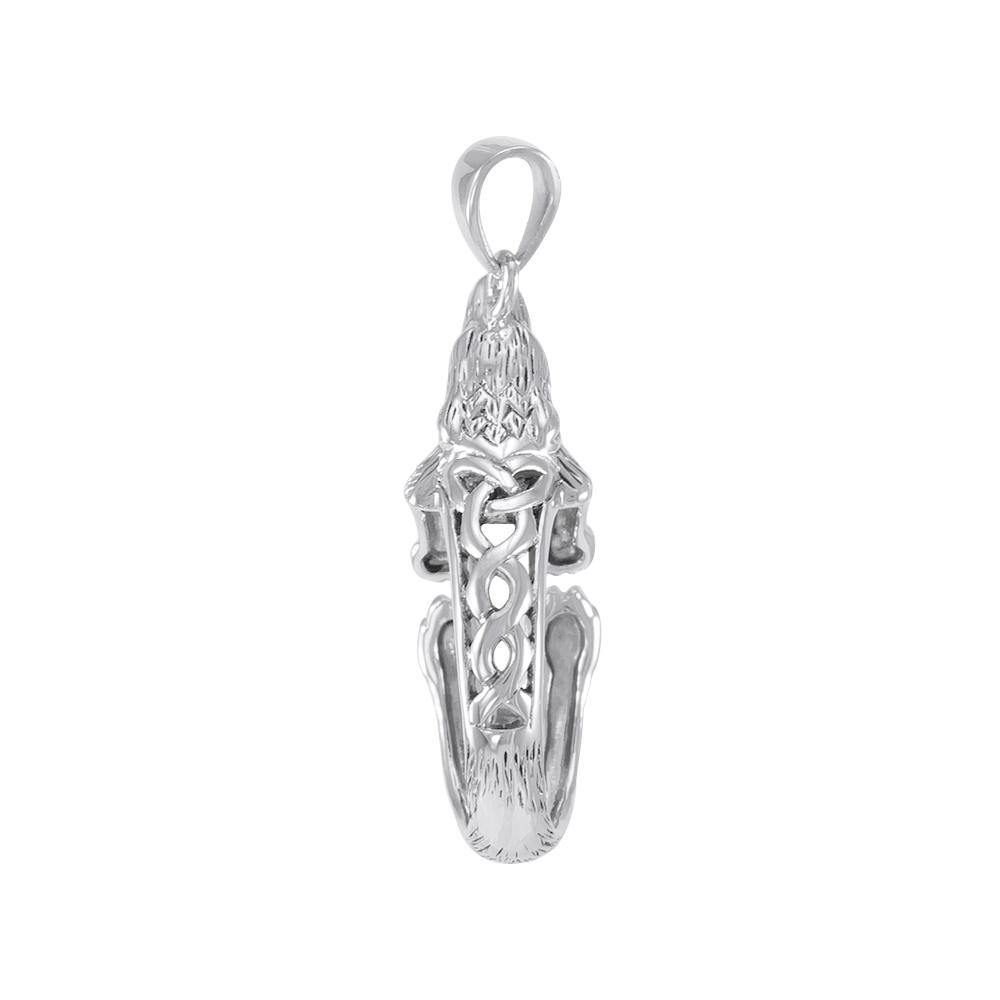 Sterling Silver Howling Wolf Pendant TPD4852 - Jewelry