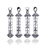Brigid Ashwood - Secret Cylinder Silver Celtic Pendant TPD486