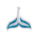 Whale Tail with Enamel Sterling Silver Pendant TPD4903 - Jewelry
