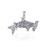 Aboriginal Hammerhead Shark Sterling Silver Pendant TPD4908