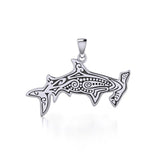 Aboriginal Hammerhead Shark Sterling Silver Pendant TPD4908 - Jewelry