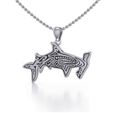 Aboriginal Hammerhead Shark Sterling Silver Pendant TPD4908 - Jewelry