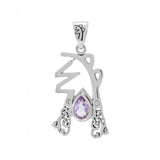 Sei Hei Ki Symbol from Reiki Collection Sterling Silver Pendant with Gemstone TPD4922 - Jewelry