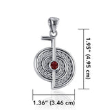 The Reiki Cho Ku Rei Sterling Silver Pendant with Gemstone TPD4923 - Jewelry