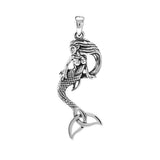 Mermaid Goddess with Trinity Knot Sterling Silver Pendant TPD4937 - Jewelry