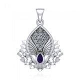 Angel Wings and Lotus with Gemstone Pendant TPD4960 - Jewelry