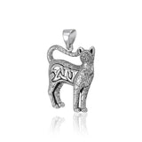 Celtic Cat Silver Pendant TPD5019 - Jewelry