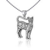 Celtic Cat Silver Pendant TPD5019 - Jewelry