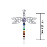 Cari Buziak Spiritual Chakra Dragonfly Silver Pendant TPD5057 - Jewelry