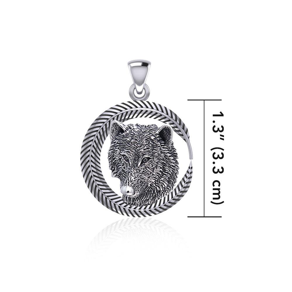 Wolf Sterling Silver Pendant TPD5060 - Jewelry