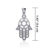 Hamsa Star of David Sterling Silver Pendant TPD5090 - Jewelry