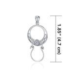Celtic Claddagh Silver Charm Holder Pendant TPD5099 - Jewelry