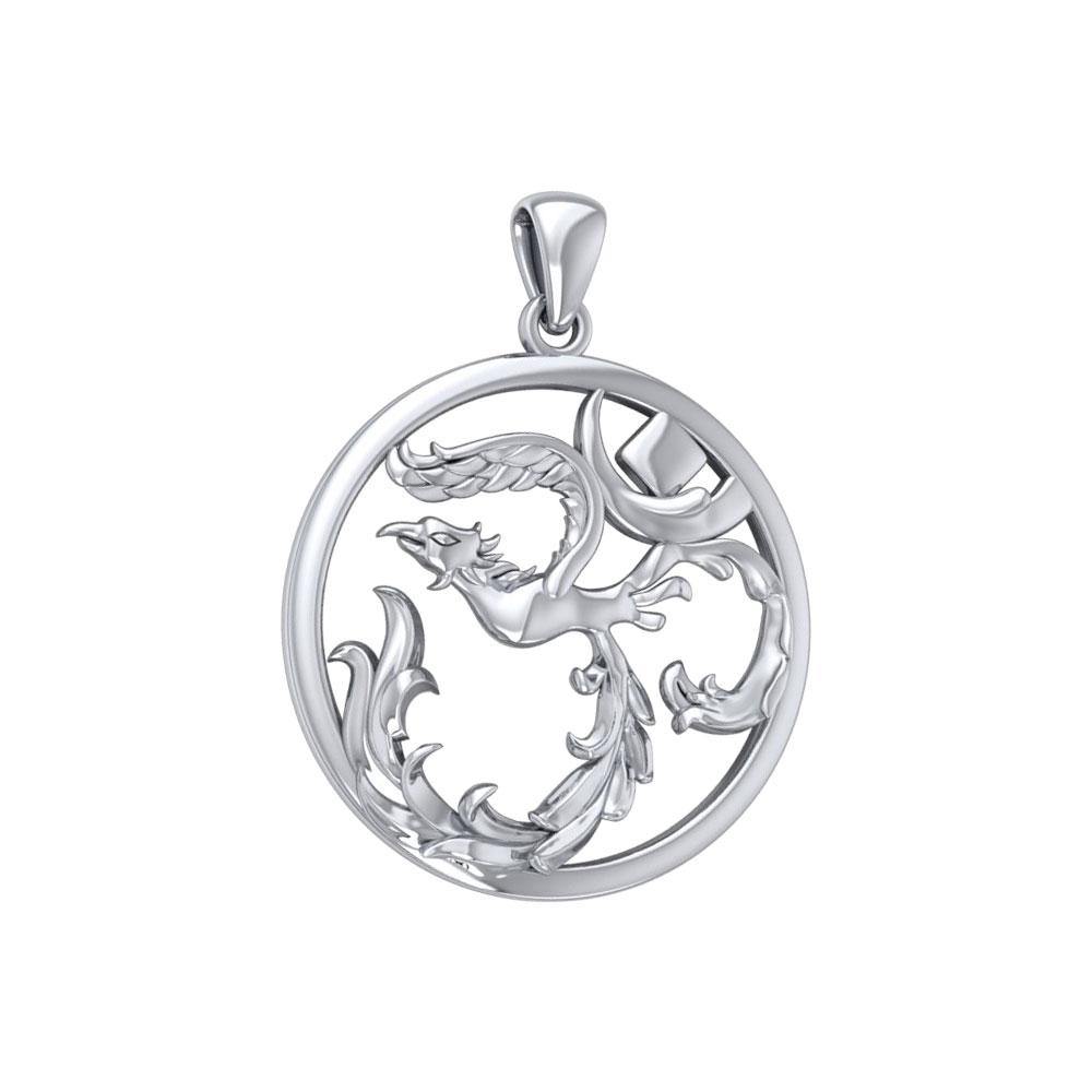 Phoenix Om Sterling Silver  Pendant TPD5108 - Jewelry