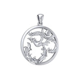 Phoenix Om Sterling Silver Pendant TPD5108 - Jewelry