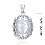 Goddess of Passion Sterling Silver Pendant with Natural Clear Quartz TPD5120 - Jewelry