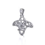 A worthwhile quest ~ Sterling Silver Manta Ray Filigree Pendant Jewelry TPD5137