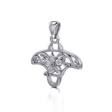 A worthwhile quest ~ Sterling Silver Manta Ray Filigree Pendant Jewelry TPD5137 - Pendants