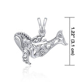A gift of solitude ~ Sterling Silver Whale Filigree Pendant Jewelry TPD5144 - Jewelry