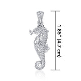 A touch of whimsical sea vibe ~ Sterling Silver Seahorse Filigree Pendant Jewelry TPD5147 - Jewelry