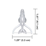 Sterling Silver Northern Right Whale Tail Pendant TPD5153 - Jewelry