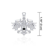 Raven Silver Pendant with Gemstone TPD5157 - Jewelry
