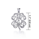 GREAT Monogramming Four Leaf Shamrock Clover Silver Pendant TPD5161 - Jewelry