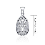 Teardrop Shape Scottish Thistle with Celtic knotwork TPD5164 - Jewelry