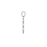 Enamel Trinity Knot on Shamrock Clover Silver Pendant TPD5168 - Jewelry