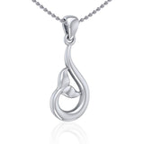 Sterling Silver Wrapping Whale Tail Pendant TPD5174 - Jewelry