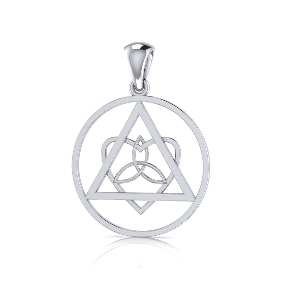 Life’s worth the healing and inspiration ~ Celtic AA Symbol Sterling Silver Pendant Jewelry TPD518