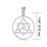 Life’s worth the healing and inspiration ~ Celtic AA Symbol Sterling Silver Pendant Jewelry TPD518 - Jewelry