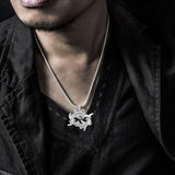 Double Hammerhead Shark Lovers Silver Pendant TPD5203 - Jewelry