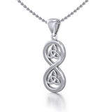 Infinity with Trinity Knot Silver Pendant TPD5210 - Jewelry